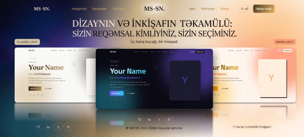 CV Portfolio CMS – Admin Panelli Şəxsi Portfolio Sistemi